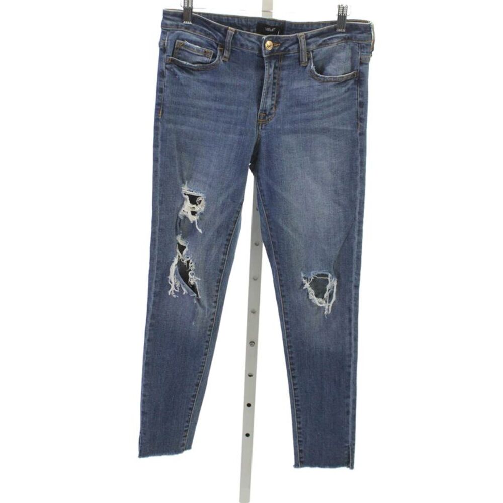 Vervet Teens Womens Skinny Jeans Blue Button Cotton Size 29